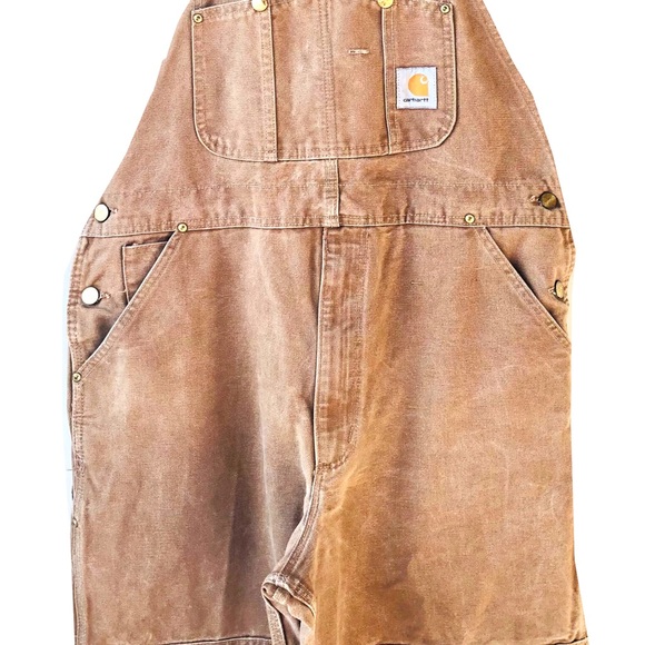 Vintage  Carhartt tan overalls, coveralls (carhartt brown) union made - Picture 9 of 16